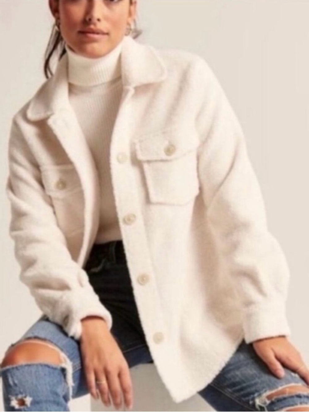 Abercrombie & Fitch Cream Jacket Size M